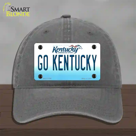 Go Kentucky Novelty License Plate Hat Tag Unconstructed Cotton / Charcoal