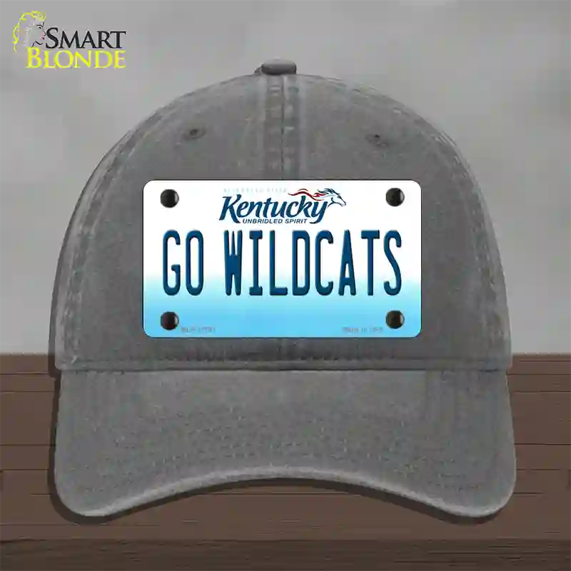 Kentucky Go Wildcats Novelty License Plate Hat Tag Unconstructed Cotton / Charcoal