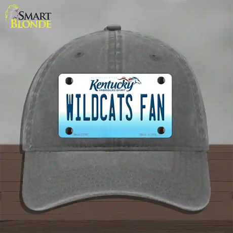 Kentucky Wildcats Fan Novelty License Plate Hat Tag Unconstructed Cotton / Charcoal