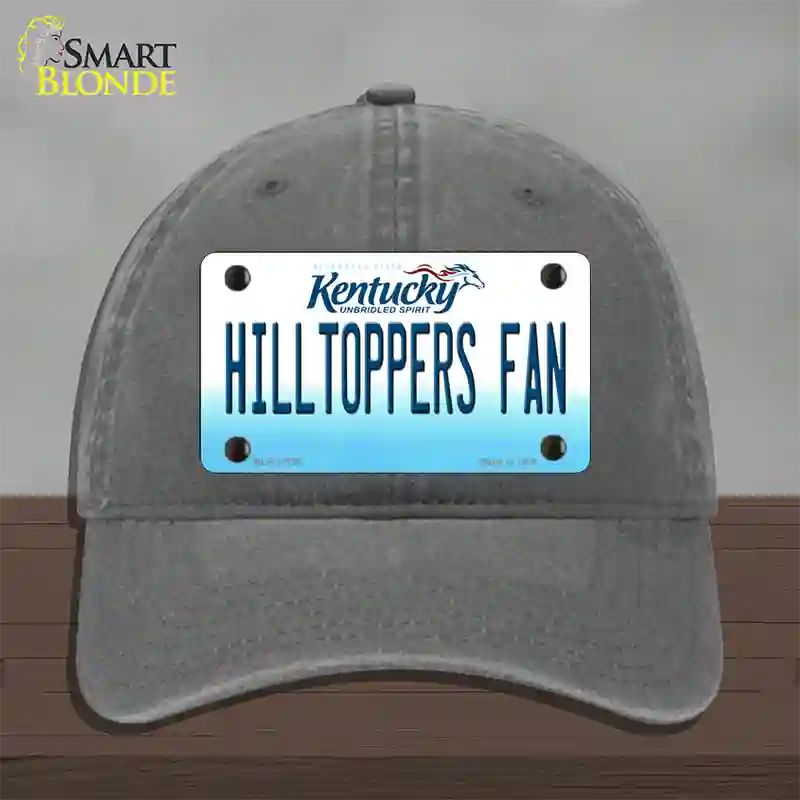 Hilltoppers Fan Novelty License Plate Hat Tag Unconstructed Cotton / Charcoal