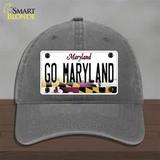 Go Maryland Novelty License Plate Hat Tag Unconstructed Cotton / Charcoal