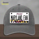 Maryland Fan Novelty License Plate Hat Tag Unconstructed Cotton / Charcoal