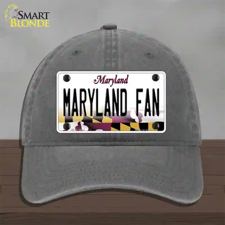 Maryland Fan Novelty License Plate Hat Tag Unconstructed Cotton / Charcoal