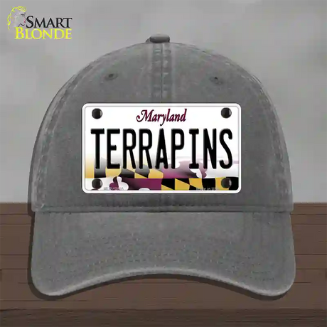 Terrapins Novelty License Plate Hat Tag Unconstructed Cotton / Charcoal