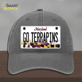 Go Terrapins Novelty License Plate Hat Tag Unconstructed Cotton / Charcoal