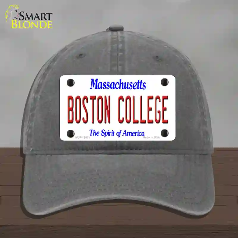 Boston College Novelty License Plate Hat Unconstructed Cotton / Charcoal