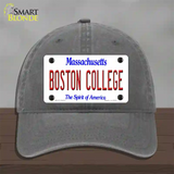 Boston College Novelty License Plate Hat Unconstructed Cotton / Charcoal