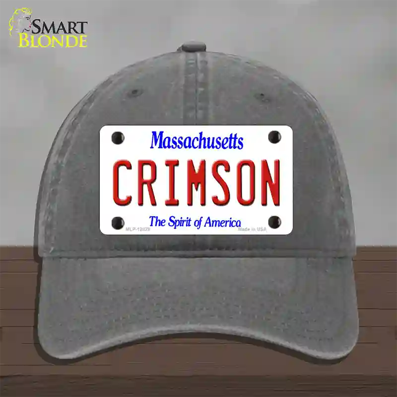 Crimson Novelty License Plate Hat Unconstructed Cotton / Charcoal