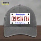 Crimson Fan Novelty License Plate Hat Unconstructed Cotton / Charcoal