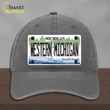 Western Michigan Novelty License Plate Hat Unconstructed Cotton / Charcoal