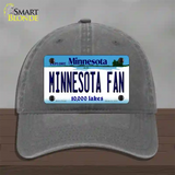 Minnesota Fan Novelty License Plate Hat Unconstructed Cotton / Charcoal