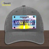 Mississippi Fan Novelty License Plate Hat Unconstructed Cotton / Charcoal