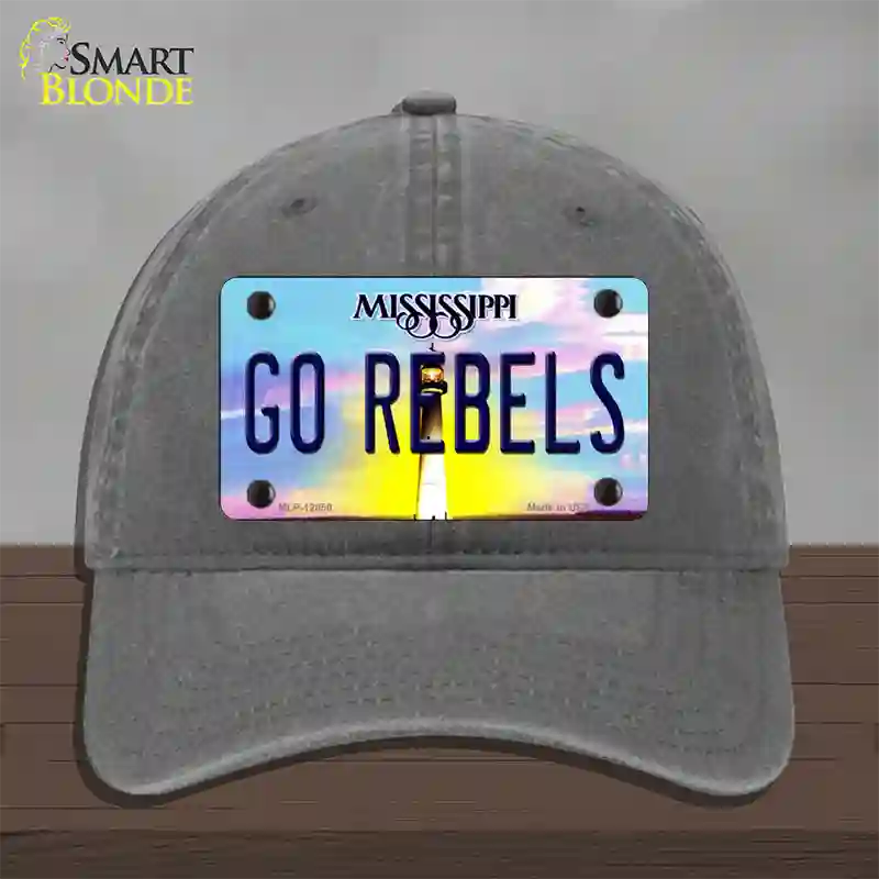 Go Rebels Novelty License Plate Hat Unconstructed Cotton / Charcoal