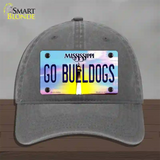 Go Bulldogs Mississippi Novelty License Plate Hat Unconstructed Cotton / Charcoal