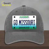 Go Missouri Novelty License Plate Hat Unconstructed Cotton / Charcoal