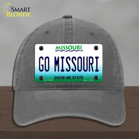 Go Missouri Novelty License Plate Hat Unconstructed Cotton / Charcoal