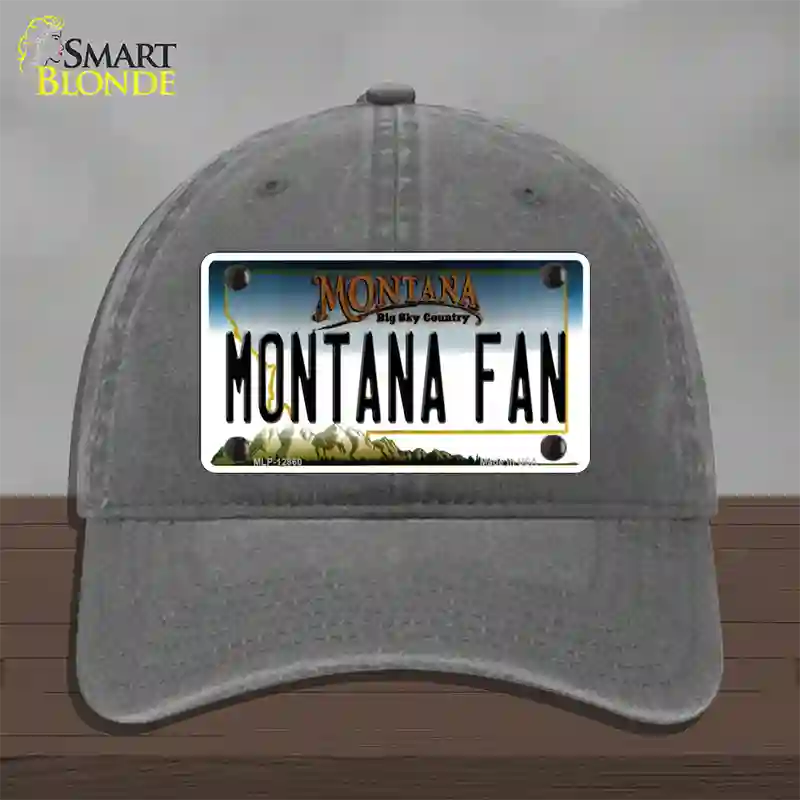 Montana Fan Novelty License Plate Hat Unconstructed Cotton / Charcoal