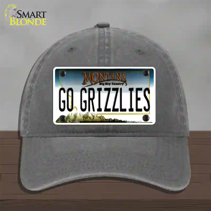 Go Grizzlies Novelty License Plate Hat Unconstructed Cotton / Charcoal