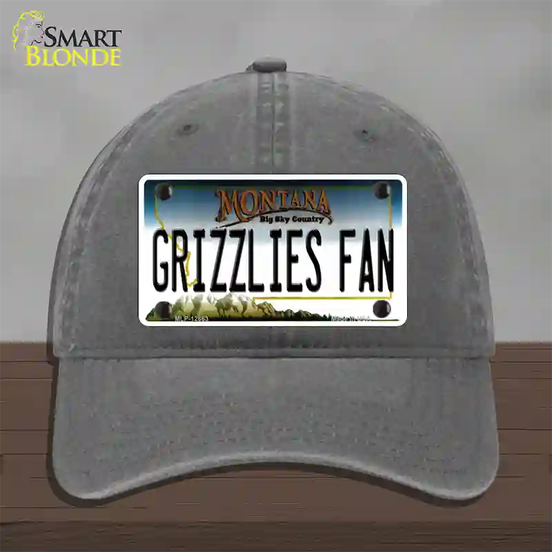 Grizzlies Fan Novelty License Plate Hat Unconstructed Cotton / Charcoal