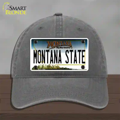 Montana State Univ Novelty License Plate Hat Unconstructed Cotton / Charcoal