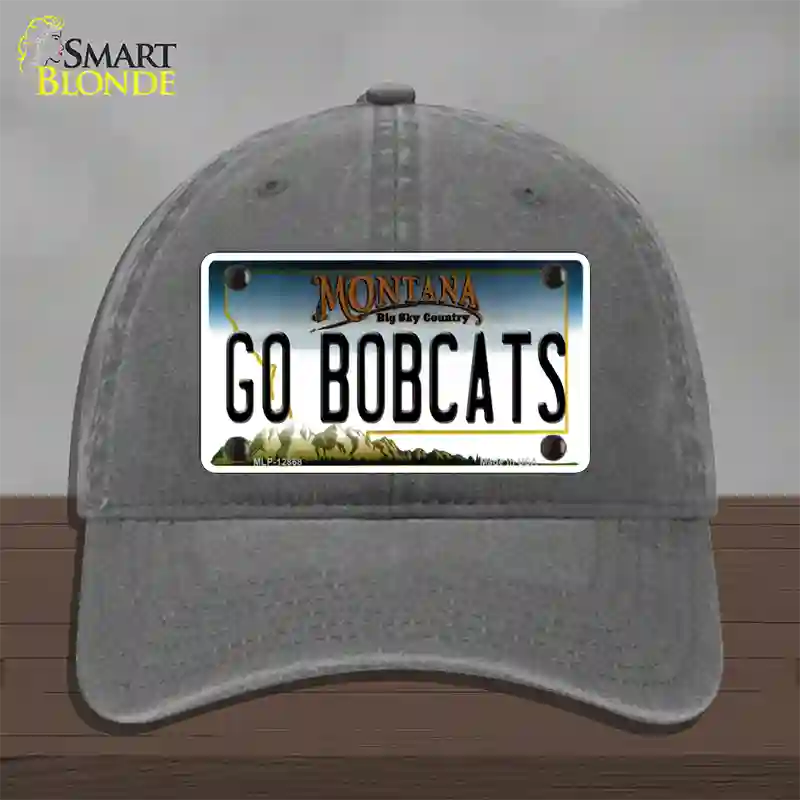 Go Bobcats Novelty License Plate Hat Unconstructed Cotton / Charcoal