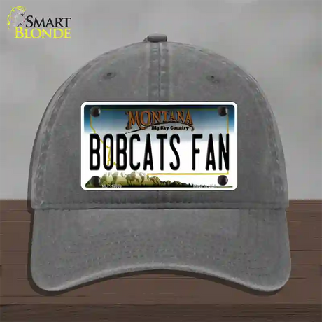 Bobcats Fan Novelty License Plate Hat Unconstructed Cotton / Charcoal