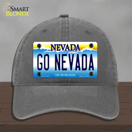 Go Nevada Novelty License Plate Hat Unconstructed Cotton / Charcoal