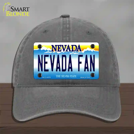 Nevada Fan Novelty License Plate Hat Unconstructed Cotton / Charcoal