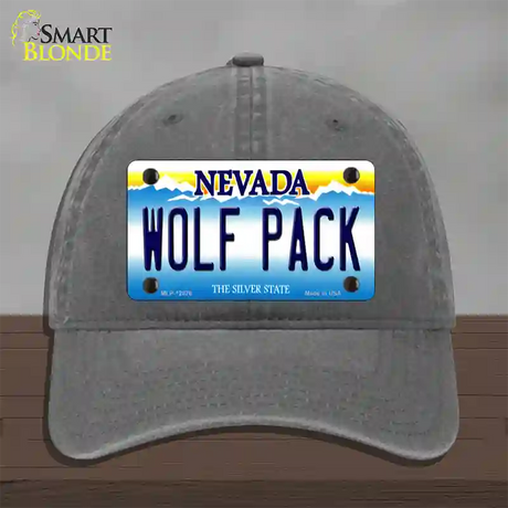 Wolf Pack Novelty License Plate Hat Unconstructed Cotton / Charcoal