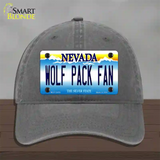 Wolf Pack Fan Novelty License Plate Hat Unconstructed Cotton / Charcoal