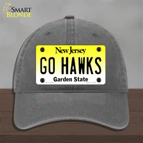 Go Hawks New Jersey Novelty License Plate Hat Unconstructed Cotton / Charcoal