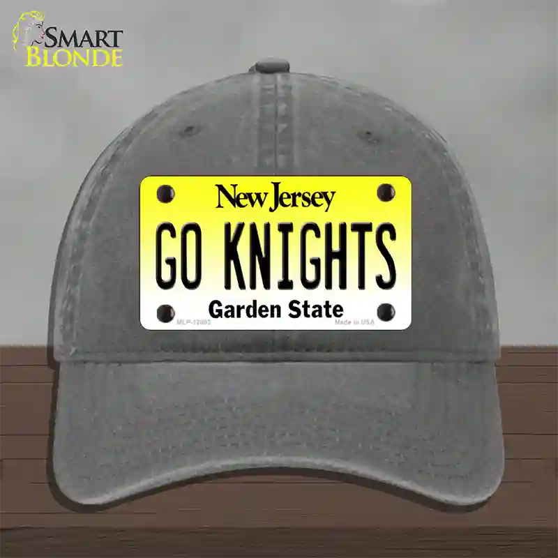 Go Knights New Jersey Novelty License Plate Hat Unconstructed Cotton / Charcoal