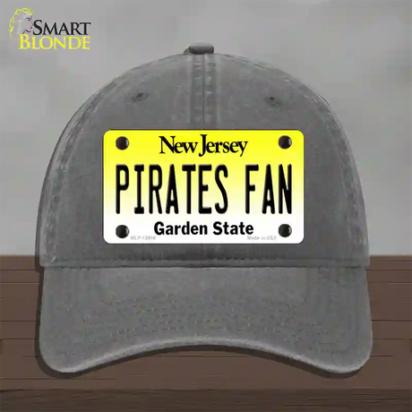 Pirates Fan Novelty License Plate Hat Unconstructed Cotton / Charcoal