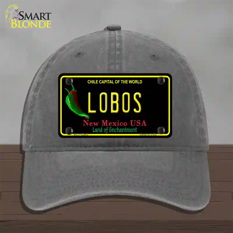 Lobos Novelty License Plate Hat Unconstructed Cotton / Charcoal