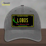 Lobos Novelty License Plate Hat Unconstructed Cotton / Charcoal