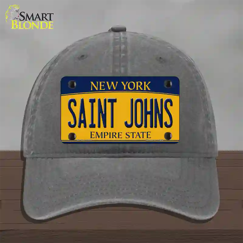 Saint Johns Novelty License Plate Hat Unconstructed Cotton / Charcoal