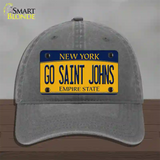 Go Saint Johns Novelty License Plate Hat Unconstructed Cotton / Charcoal