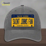 Saint Johns Fan Novelty License Plate Hat Unconstructed Cotton / Charcoal