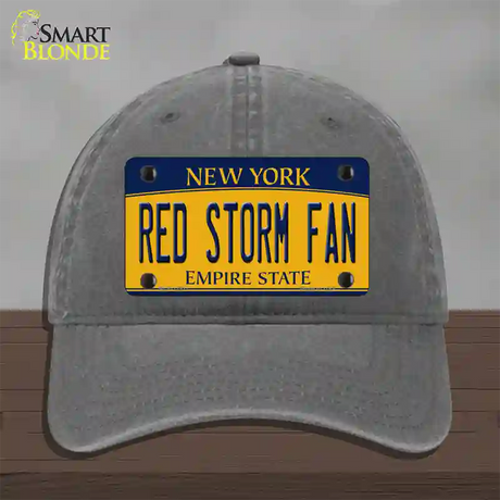 Red Storm Fan Novelty License Plate Hat Unconstructed Cotton / Charcoal