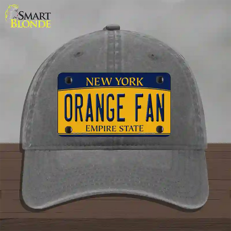 Orange Fan Novelty License Plate Hat Unconstructed Cotton / Charcoal