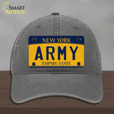 Army Novelty License Plate Hat Unconstructed Cotton / Charcoal