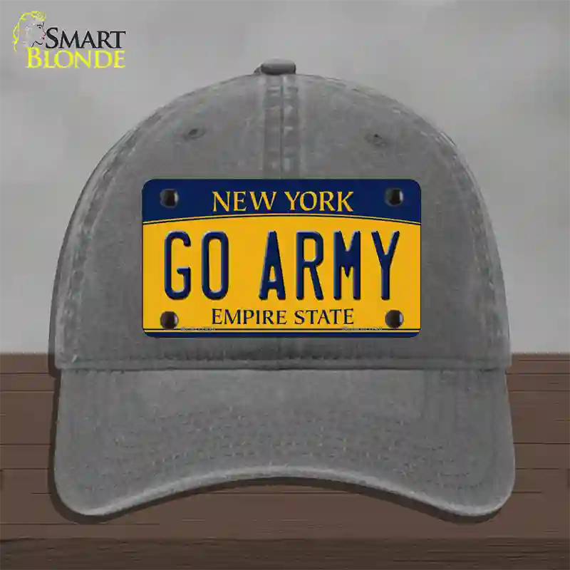 Go Army Novelty License Plate Hat Unconstructed Cotton / Charcoal