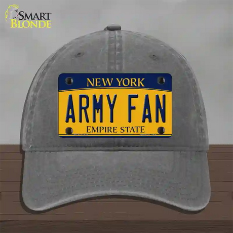 Army Fan Novelty License Plate Hat Unconstructed Cotton / Charcoal