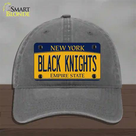 Black Knights Novelty License Plate Hat Unconstructed Cotton / Charcoal