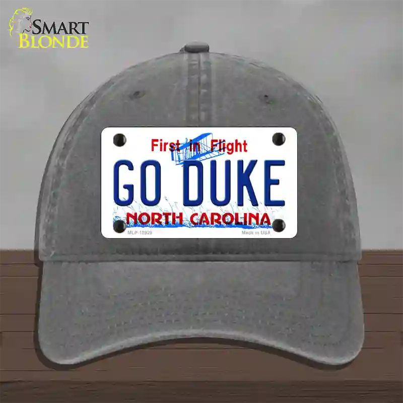 Go Duke Novelty License Plate Hat Unconstructed Cotton / Charcoal