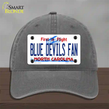 Blue Devils Fan Novelty License Plate Hat Unconstructed Cotton / Charcoal