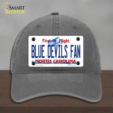 Blue Devils Fan Novelty License Plate Hat Unconstructed Cotton / Charcoal