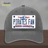 Pirates Fan North Carolina Novelty License Plate Hat Unconstructed Cotton / Charcoal