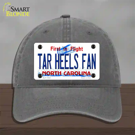 Tar Heels Fan Novelty License Plate Hat Unconstructed Cotton / Charcoal