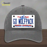 Go Wolfpack Novelty License Plate Hat Unconstructed Cotton / Charcoal